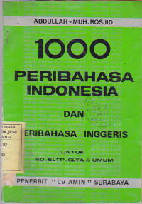 1000 Peribahasa Indonesia dan peribahasa Inggeris