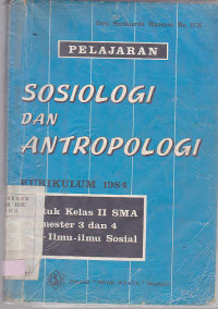 Sosiologi dan Antropologi