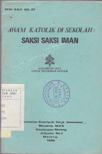 Awam Katolik di Sekolah Saksi-Saksi Iman