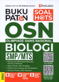 Buku Paten OSN : Olimpiade Sains Nasional Biologi