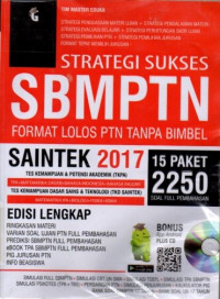 Strategi sukses SBMPTN saintek 2017