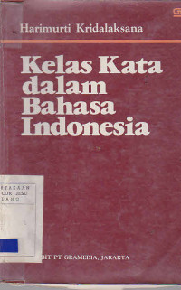 Kelas Kata Dalam Bahasa Indonesia