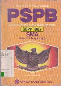 Penuntun Pelajaran PSPB Berdasarkan Kurikulum 1984